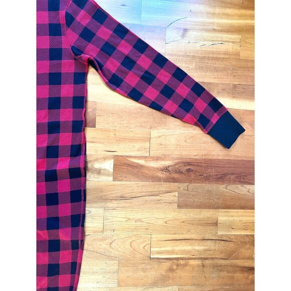 L.L. Bean Mens Plaid Onepiece Pajamas With Button Front & Cuffs Christmas XL - Picture 3 of 8